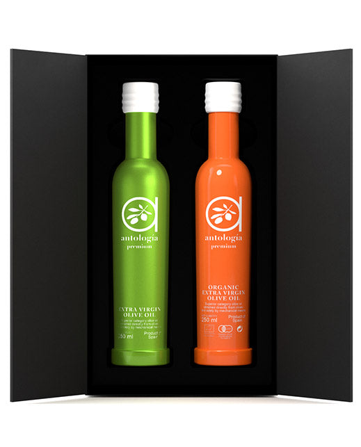 Antología Premium Gift. 250ml. Gold Medal Olive Japan Oil Picual Variety JAS Organic Variety Arbequina. Spain