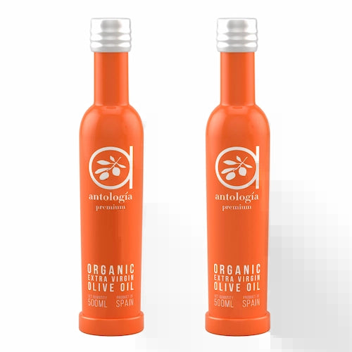 Set 2 bottles. Antología Organic Extra Virgin Olive Oil JAS